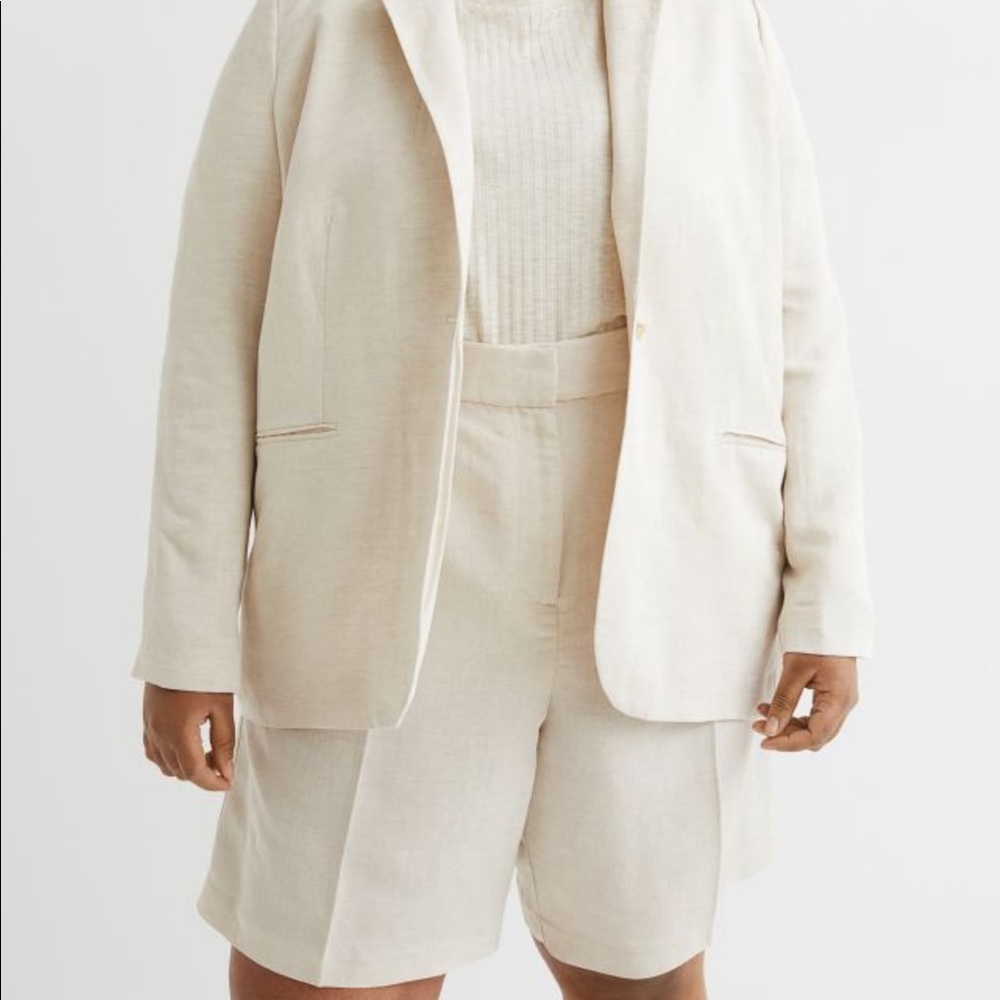 Oversized Linen Blend Blazer